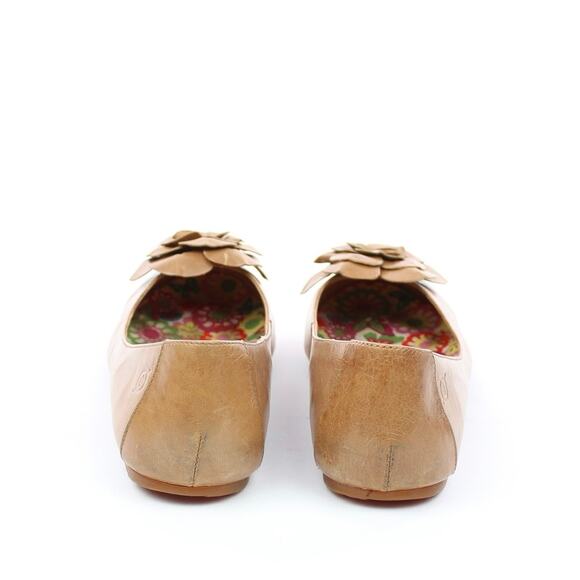 Born Tan Floral Ballet Flats - Picture 3 of 8